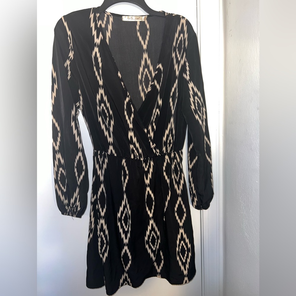 Liberty Love size 1XL Long Sleeve Black & White Dress